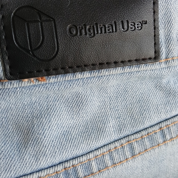 Men Original Use Light Blue Denim with Black Patch - Picture 3 of 5